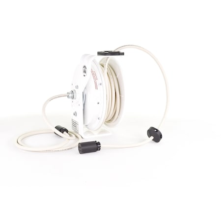 Kh Industries Retractable Cord Reel, 20 Amp, White Reel, 5-20R, 50ft 12/3 White Sjow RTBB3LW-C520-P12K