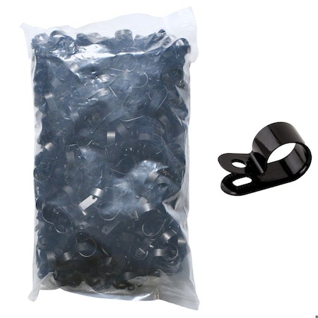 Cable Ties Unlimited Cable Clamp, 1 in Bundle Dia, 1/2 in W, Nylon 6/6, Black, 500PK CC5-1-0D