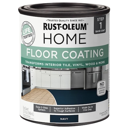 Rust-Oleum 1 Qt Rust-Oleum 365931 Navy Home Home Floor Coating Premix Base Coat 365930