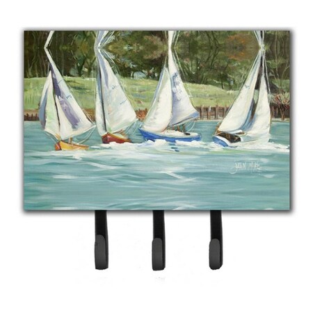 Carolines Treasures Sailboats On The Bay Leash and Key Holder JMK1035TH68