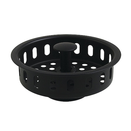 Kingston Brass Kitchen Sink Basket Strainer, Matte Black KBP2000MB