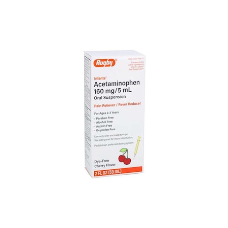 Major-Rugby Pharmaceuticl Acetaminophen Oral Suspension, 160mg/5mL, 2oz Bottle 00536142677