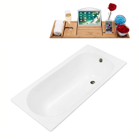 Streamline 63 in L, 27.6 in W, Unfinished, Porcelain-Enamel Cast Iron, Reversible R5561BNK