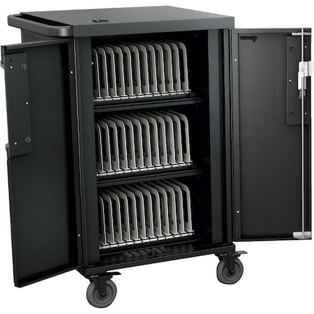 Bretford 3 Shelves, Store And Charge Up To 36 Devices, Ac Chargine TCOREX36