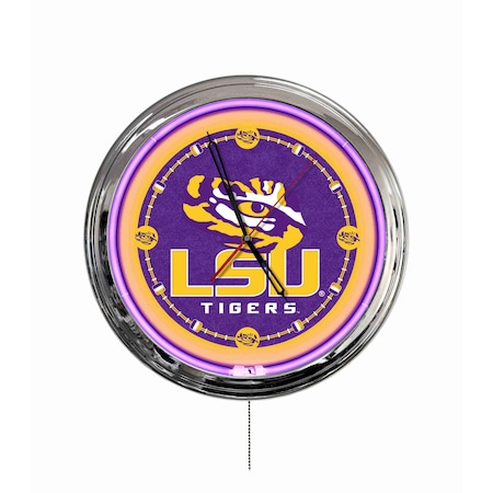 Holland Bar Stool Louisiana State University 16 LED Wall Clock ClkL16