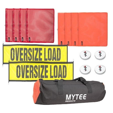 Mytee Products Oversize Load Signs, Flags w/Wire Loop & Mounting Magnets w/Carry Bag OSKIT-3001