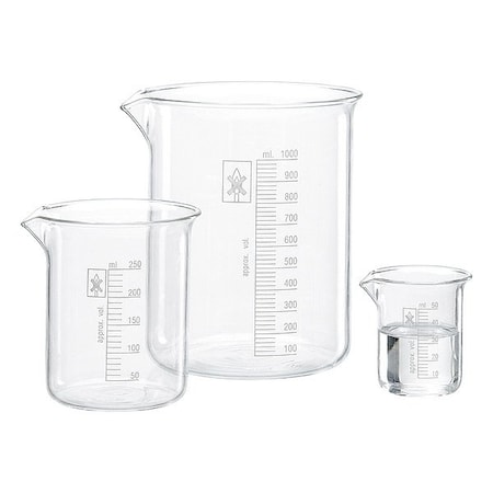 Zoro Select Beaker, Plastic, Colorless 601542