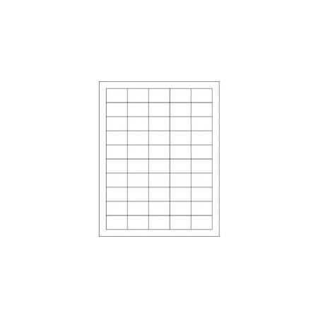 Bubblefast 1 1/2 x 1'' Glossy White Rectangle Laser Labels-50 Labels per Sheet BFLL212