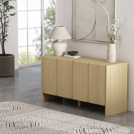 Manhattan Comfort Linda 60in Sideboard in Natural Oak SB008-NA