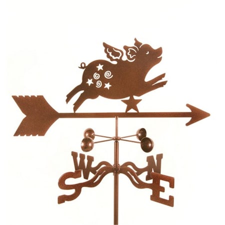 Ez Vane Flying Pig Weathervane with Post Mount EZ1904-PT