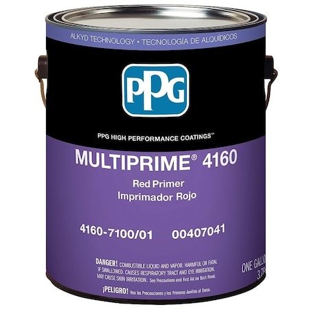 Ppg 4160-7100-01 Primer, Matte, Red, 1 gal 4160-7100/01