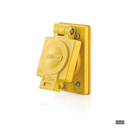 Leviton Watertight Locking Receptacle, Non-NEMA, 30 A, 125/250V AC, Single Phase, 3 Pole, Flush Mount 69W08
