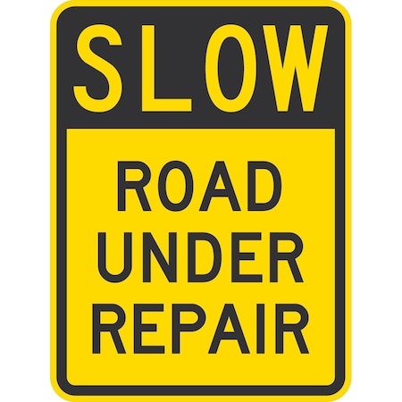 Lyle Road Under Repair, 18x24, High Intensity Prismatic, White G-10801-HI_18x24