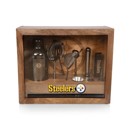 Picnic Time Family Of Brands NFL Pittsburgh Steelers - Old Fashioned Bar Set 861-09-511-257-2