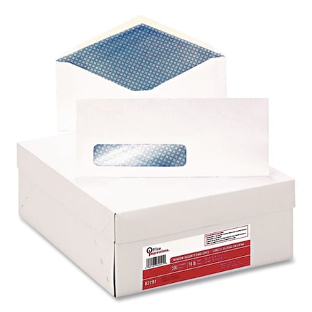 Office Impressions Trade Size Security Tint Envelope, No 10, Commercial Flap, Gummed Closure, 4.13 x 9.5, White, 500PK OFF82291