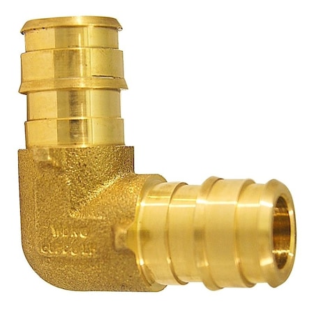 Apollo Valves ExpansionPEX Series Pipe Elbow, 12 in, Barb, 90 deg Angle, Brass, 200 psi Pressure EPXE1212