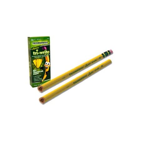 Ticonderoga Laddie® Tri-Write Intermediate Size No. 2 Pencils with Eraser, PK36 13042