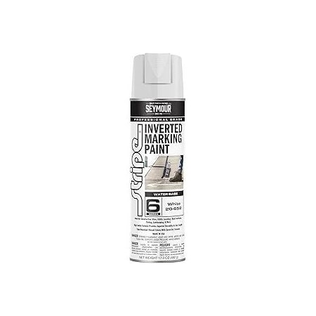 Seymour Midwest Stripe 6-Series Inverted Ground Marking Paint, White net 17oz. 20652-1