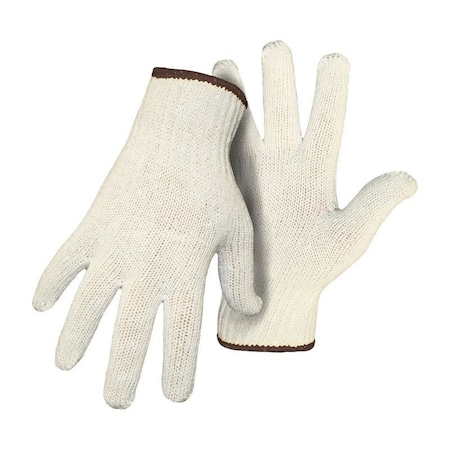 Boss Men's Indoor/Outdoor String Knit Reversible Work Gloves White L 1 pair B62081-L