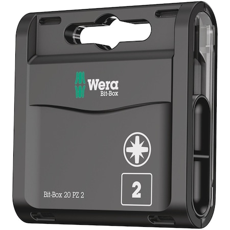 Wera Bit-Box 20 PZ, PZ 2 x 25 mm, 20 pieces 5057760001