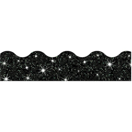 Trend Enterprises Black Sparkle Terrific Trimmers®, 32.5ft Per Pack, PK6 T91417