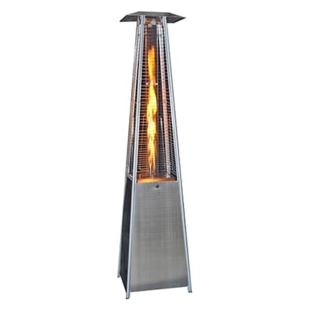 Sunheat PHTRSS Portable Triangle Variable Flame Patio Heater With Stainless Steel 99450