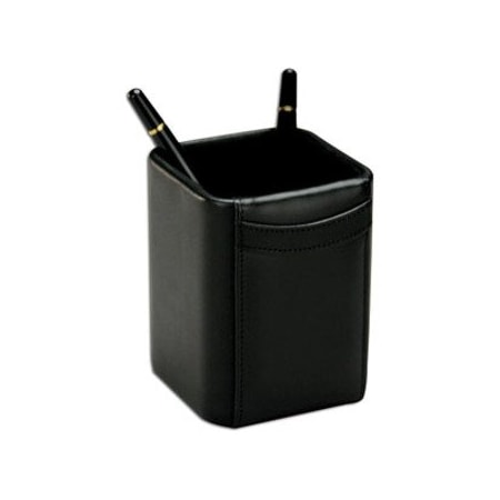 Dacasso This pencil cup features hand-tucked genuine top-grain leather with a felt inner liner. <li>Materia A1010