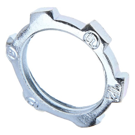 Bridgeport Locknut 1/2 in, Locknut, Steel, Zinc Plated 101-S