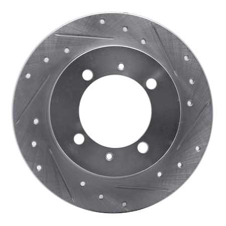 Dynamic Friction Co DFC Brake Rotor - Drilled and Slotted - Silver 631-27027R