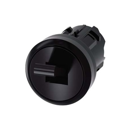 Siemens Toggle switch, 22 mm, round, plastic, black, 2 switch positions 3SU1000-3EA10-0AA0-ZY15