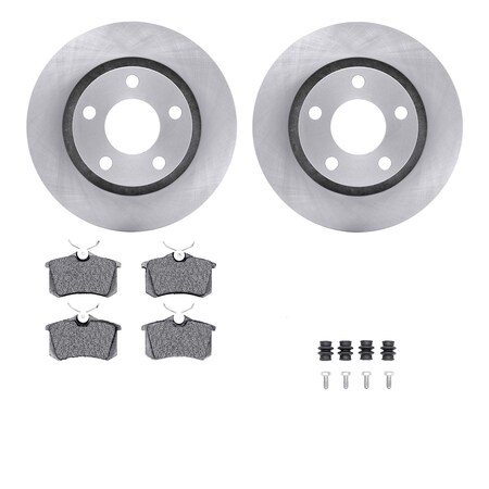 Dynamic Friction Co DFC Brake Rotor with 5000 Brake Pads and Hardware Kit 6512-74303