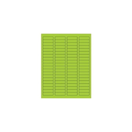 Bubblefast 1 3/4 x 1/2'' Fluorescent Green Rectangle Laser Labels-80 Labels per Sheet BFLL170GN