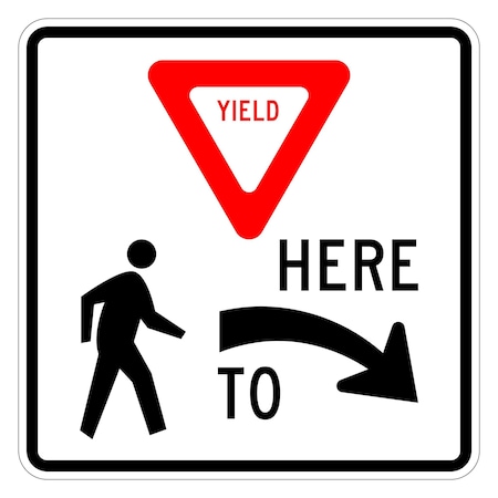 Sign Solutions Usa Traffic Sign, 30 in Width, Aluminum Sign, Square DUS06DWT3030R1-5R