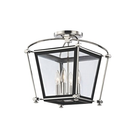 Hudson Valley Lighting Hollis 4 Light Semi Flush 12.75 In. Polished Nickel 3610-PN