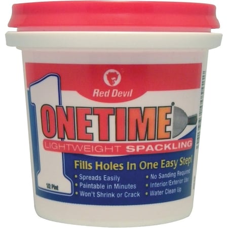 Red Devil Spackling Compound White, White, 0.5 pt Tub 0542