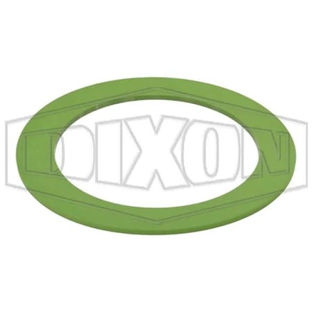 Dixon Cam and Groove Railroad Tank Car Gasket, 5 in Nominal, 3-7/8 ID x 5-1/4 OD x 1/8 in Thick, FKM, Dome 500GTCAVI