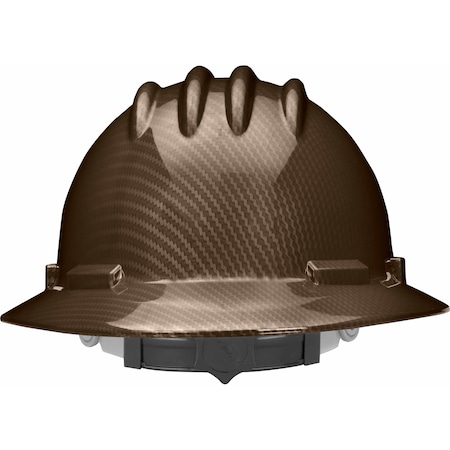 Ironwear High Density Polyethylene Full Brim Hard Hat Gloss Brown Graphite 3970-BR-CFSP
