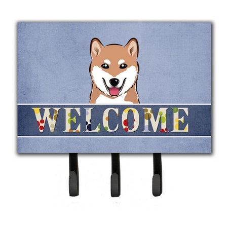 Carolines Treasures Shiba Inu Welcome Leash & Key Holder CA77406