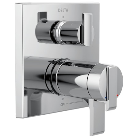Delta Ara Angular Modern TempAssure 17T Series Valve Trim with 3-Setting Integrated Diverter T27T867
