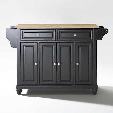 Crosley Cambridge Wood Top Full Size Kitchen Island/Cart KF30001DBK