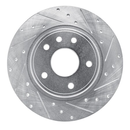 Dynamic Friction Co DFC Brake Rotor - Drilled and Slotted - Silver 631-39030R