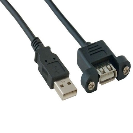 Sanoxy 10ft USB 2.0 Panel-Mount Type A Male to Type A Female Cable SNX-CBL-LDR-U2111-1210