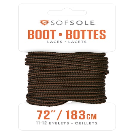 Sof Sole 72 in. Black-Brown Boot Laces 84726