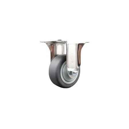 Service Caster 3 Inch 316SS Thermoplastic Rubber Wheel Rigid Top Plate Caster SCC-SS31620R314-TPRB