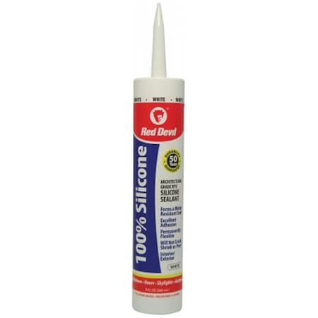 Red Devil 100 Percent White Silicone Sealant 816