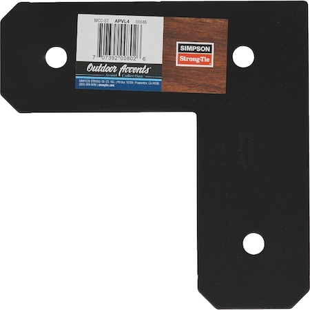 Simpson Strong-Tie Outdoor Accents Avant Collection ZMAX 4X4 Black L Strap APVL4