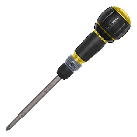 Klein Tools Multi-Bit Screwdriver, Steel, 1/4 in Sz 32960ARCHT
