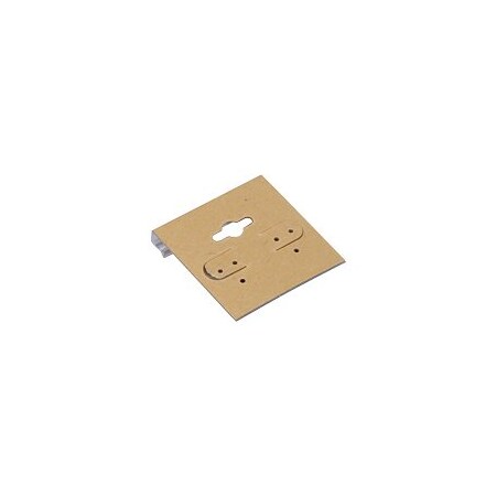Specialty Store Services 2 X 2 In. Hanging Earring Card, Kraft, 100PK 6043K