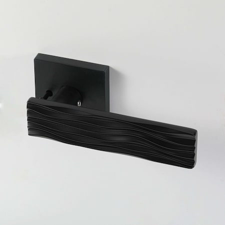 Mcbowery Ridge Matte Black Combined Bed/Bath & Hall/Closet Modern Door Handle (Privacy/Passage - Right Hand) MB-1108PVMB-RH