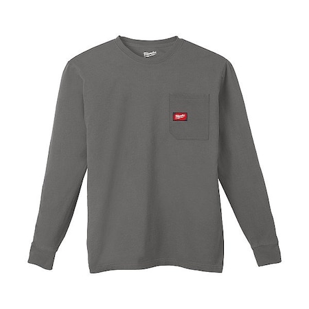 Milwaukee Tool Work Shirt, M, Gray, Men's 606G-M